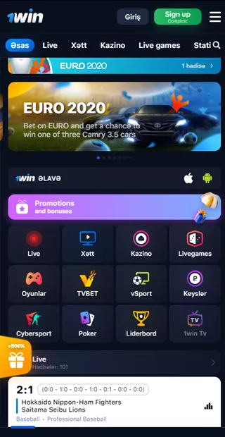 1win ios-a yükləmə