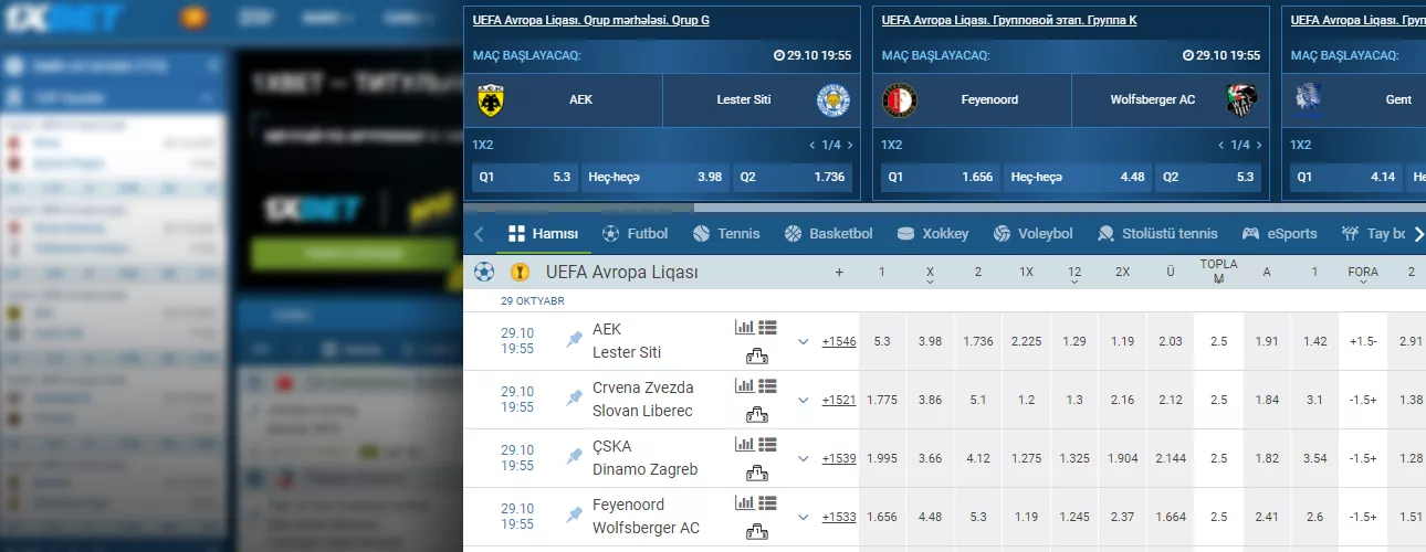 Bukmeker bahisləri 1xBet