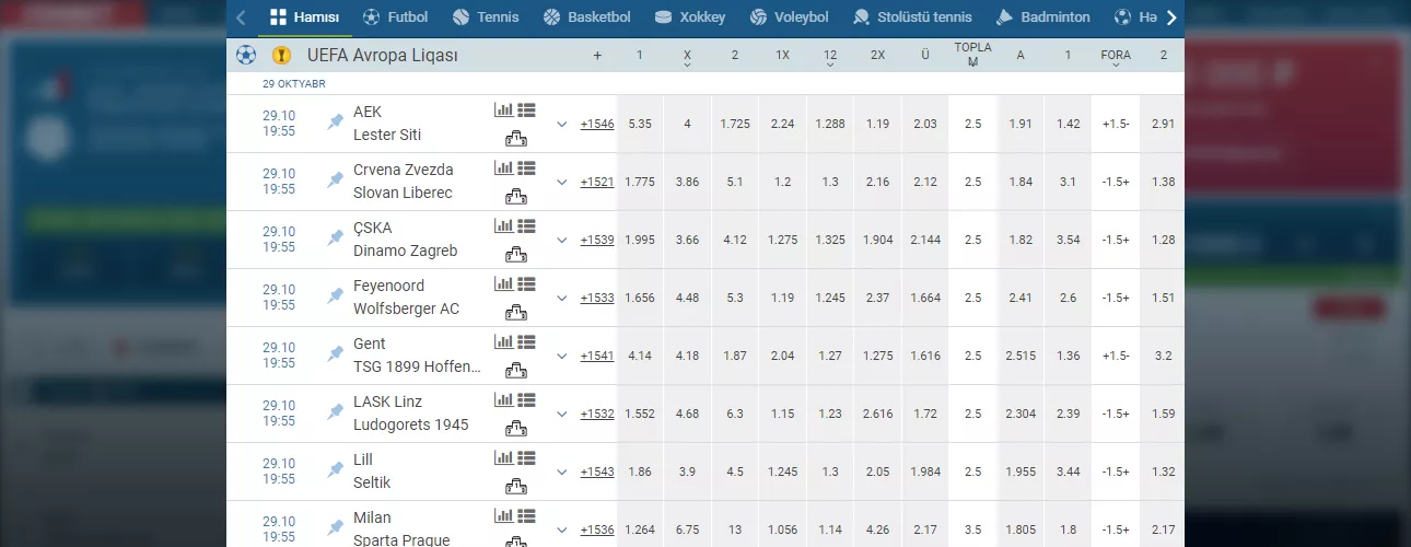 Fonbet bukmeyker bahisləri