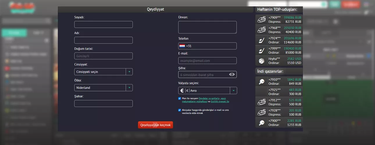 Bukmeyker şirkəti Pin Up AZ