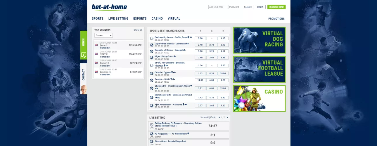 Bet at Home Azərbaycan bukmeker kontorunun rəsmi saytı