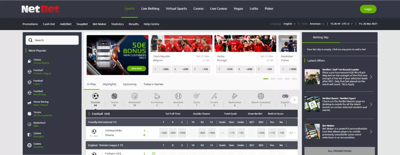 NetBet rəsmi saytı bukmeker kontoru.