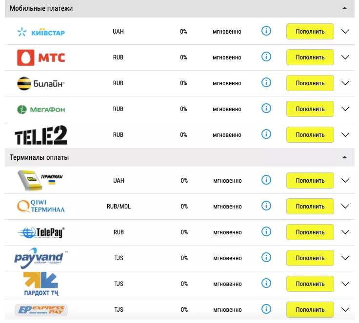 Букмекерская контора Parimatch